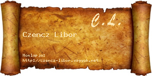 Czencz Libor névjegykártya